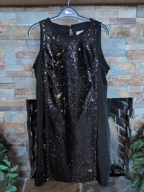 Michael Kors Black Dress with Sequin Front